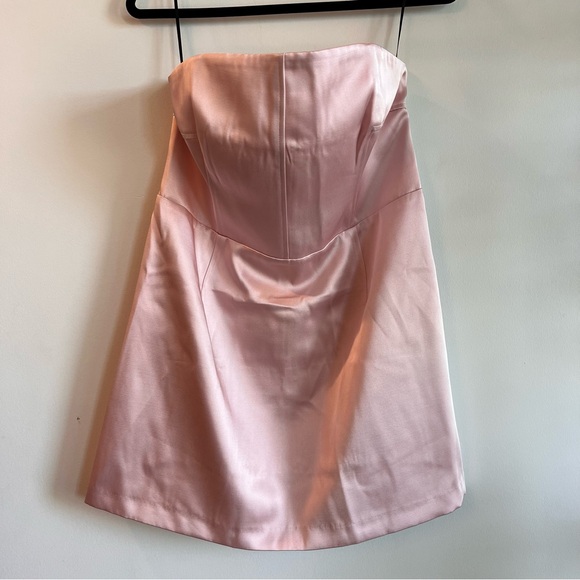 H&M Strapless Mini Pink Dress - Size L NWT - Picture 1 of 3